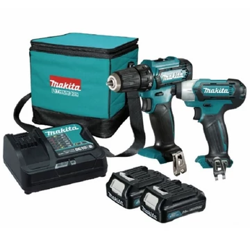 MAKITA CLX228SA AKKUMULÁTOROS GÉPSZETT HP333D+TD110D+DC10SB+BL1021Bx2
