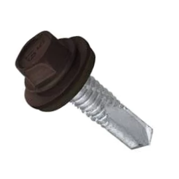 LEMEZCSAVAR ÖNFÚR.HLF D4.8*19 DIN7504/K SZŰK.MAG SZ.BAR.EPDM FŰZŐCSAVAR 1mm RAL8019 OCW