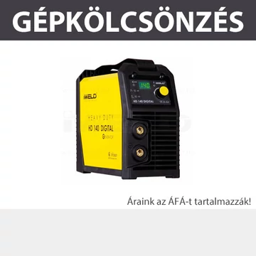 KÖLCSÖNZÉS HEG.INVERTER KAUCIÓ: 60.000.-  FT KÖLCSÖNZÉS IWELD HD140