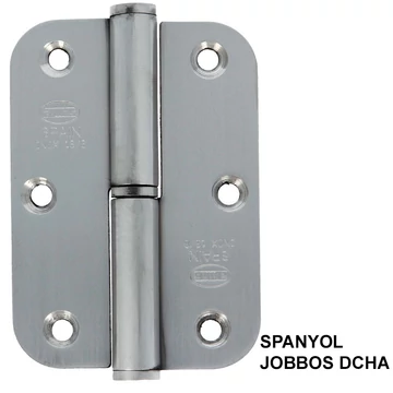 AJTÓPÁNT KEREKÍTETT 90*65mm INOX JOBB/DCHA MAGYAR BAL MHA 477