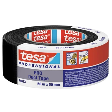 TESA SZALAG 74613-00002 SZÖVET RAGASZTÓSZALAG FEKETE 50M*50mm PRO ERŐS