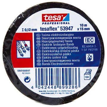 TESA SZALAG 03854 SZIGETELŐSZALAG 15mm/10FM FEKETE