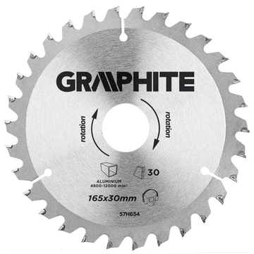 KÖRFŰRÉSZTÁRCSA D165*30/30F. ALUHOZ GRAPHITE 57H654