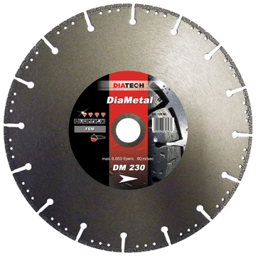 DIATECH DM230 VÁGÓKORONG SZEGMENS D230*22,2 DIAMETAL GYÉMÁNTSZEMCSÉS