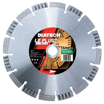 DIATECH LE230P VÁGÓKORONG SZEGMENS D230*22,2 LE PLUSZ GYÉMÁNTSZEMCSÉS