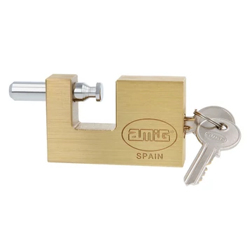 AMIG 200/3095 U-LAKAT (REDŐNYLAKAT) 60mm SÁRGARÉZ 2DB KULCCSAL