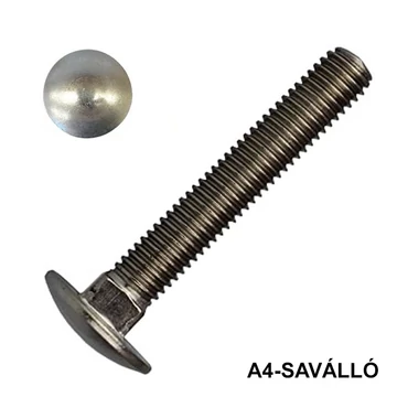 KAPUPÁNTCSAVAR M6*50 DIN 603-A4 SAVÁLLÓ