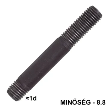 ÁSZOKCSAVAR M8*20 1d DIN 938-8.8 NAT. IMPORT