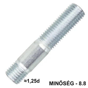 ÁSZOKCSAVAR M6*20 1.25d DIN 939-8.8 HORG. IMPORT