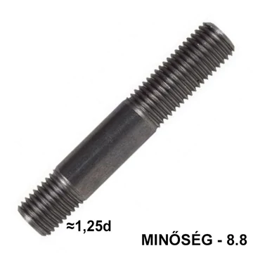 ÁSZOKCSAVAR M6*20 1.25d DIN 939-8.8 NAT. IMPORT