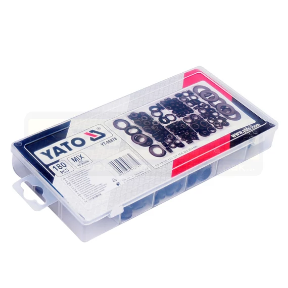 YATO 06878 GUMI O-GYŰRŰ KÉSZLET 180DB D6-D25 KÁBELÁTVEZETŐ