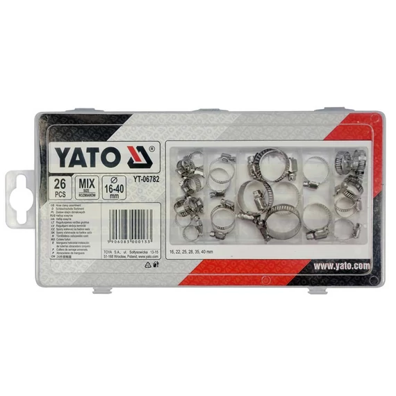 YATO 06782 CSŐBILINCS KÉSZLET 26DB FOGAZOTT 16-40mm
