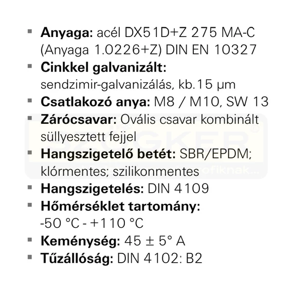 FISCHER 79493 LÉGVEZETÉKBILINCS D100 M8-M10 LGS 3.5col LÉGTECHNIKÁHOZ