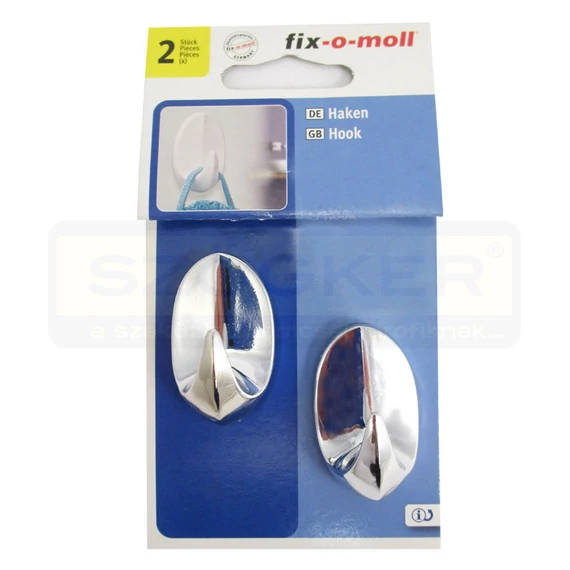 FIX-O-MOLL 3566705 AKASZTÓ ÖNTAPADÓS 43*26mm EZÜST 2DB/CS