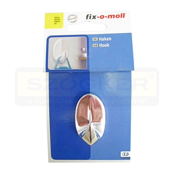 FIX-O-MOLL 3566707 AKASZTÓ ÖNTAPADÓS 54*32mm EZÜST