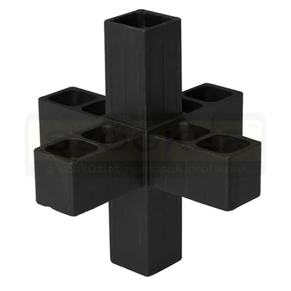 ZÁRTSZELVÉNY ÖSSZEKÖTŐ 20/20 3D2+ MŰANYAG FEKETE 1-1,5 FAL VKF 51.0153.13