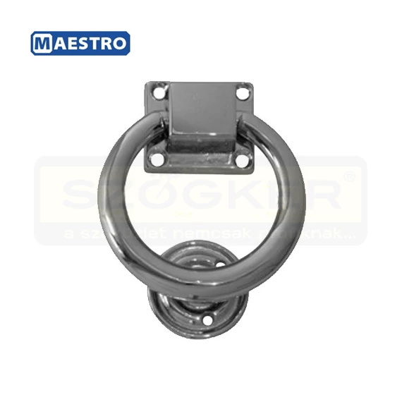 KOPOGTATÓ CSILLOGÓ KRÓM RING 100mm*115mm MAESTRO 4180CR