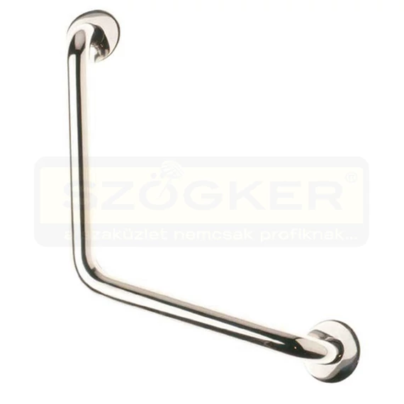 AMIG 6/6972 AJTÓHÚZÓ HAJLÍTOTT 450mm INOX CSILLOGÓ NAGY ROZETTÁVAL