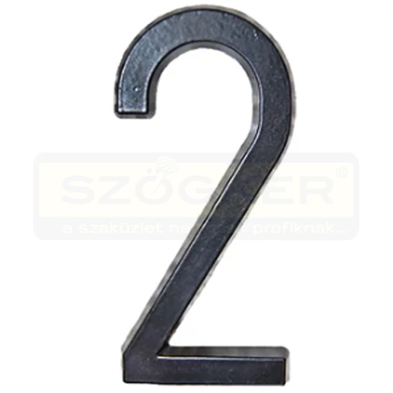 HÁZSZÁM FÉNYES FEKETE 2 ÜTHETŐ D5 CSAPPAL 120mm MAGYAR