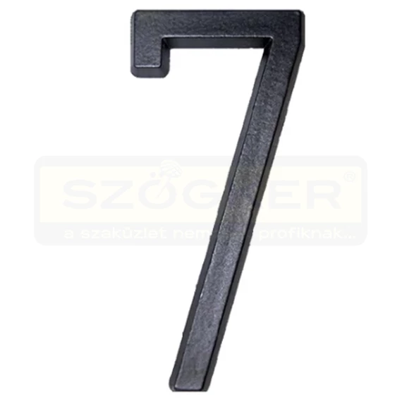 HÁZSZÁM FÉNYES FEKETE 7 ÜTHETŐ D5 CSAPPAL 120mm MAGYAR