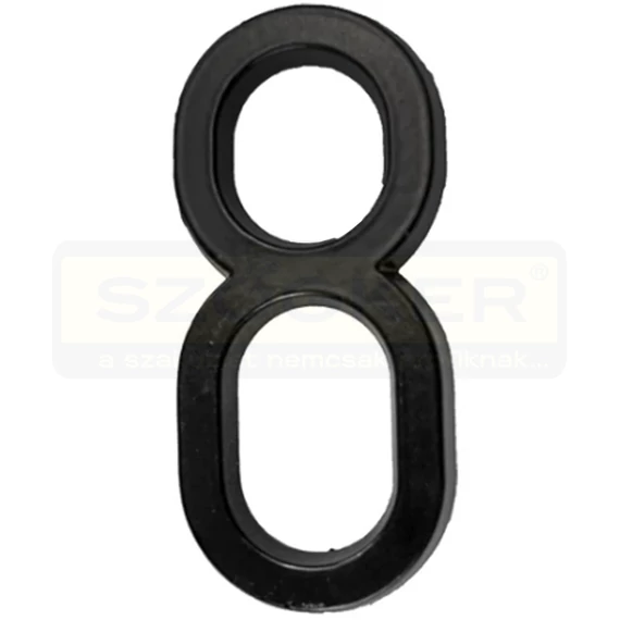 HÁZSZÁM FÉNYES FEKETE 8 ÜTHETŐ D5 CSAPPAL 120mm MAGYAR