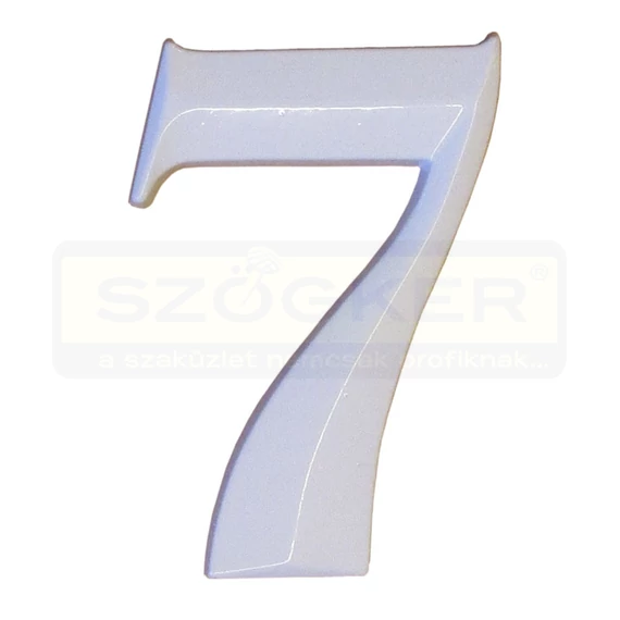 HÁZSZÁM FEHÉR ÖNTÖTT 7 ÜTHETŐ CSAPPAL, TIPLIVEL 80mm MAGYAR N°302