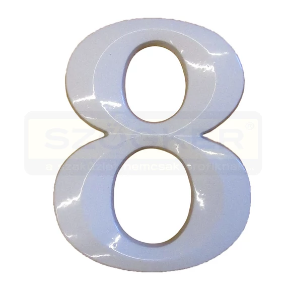 HÁZSZÁM FEHÉR ÖNTÖTT 8 ÜTHETŐ CSAPPAL, TIPLIVEL 80mm MAGYAR N°302