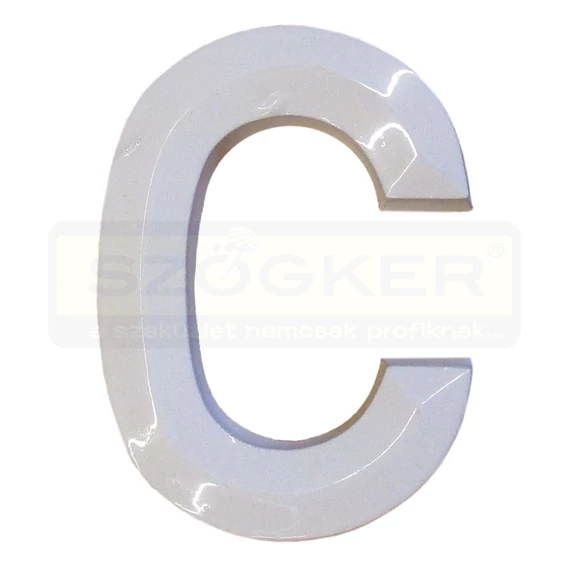 HÁZBETŰ FEHÉR ÖNTÖTT C ÜTHETŐ CSAPPAL, TIPLIVEL 80mm MAGYAR N°302