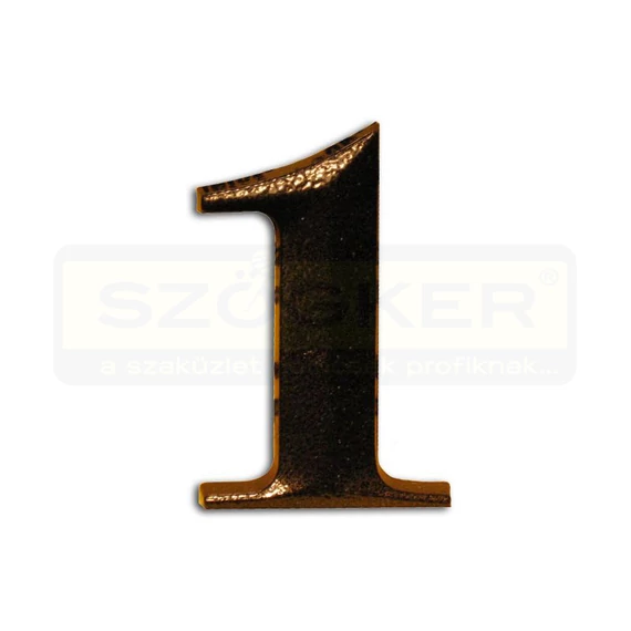 HÁZSZÁM ANTIK-BRONZ ÖNTÖTT 1 ÜTHETŐ CSAPPAL, TIPLIVEL 80mm MAGYAR N°302