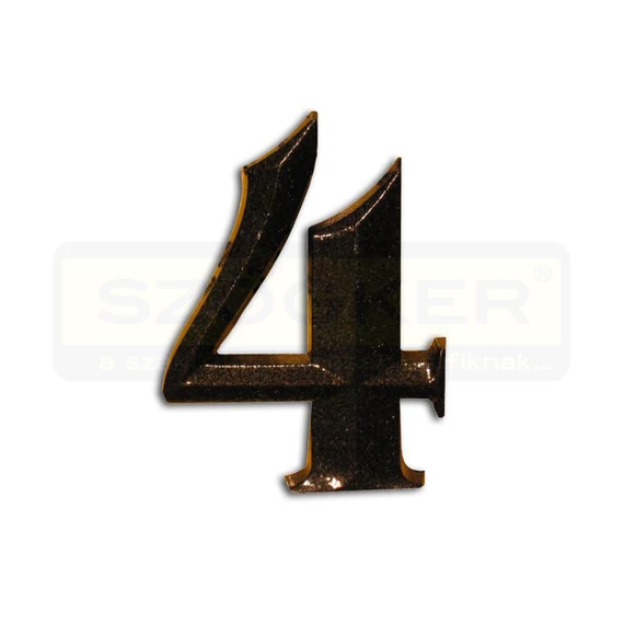 HÁZSZÁM ANTIK-BRONZ ÖNTÖTT 4 ÜTHETŐ CSAPPAL, TIPLIVEL 80mm MAGYAR N°302