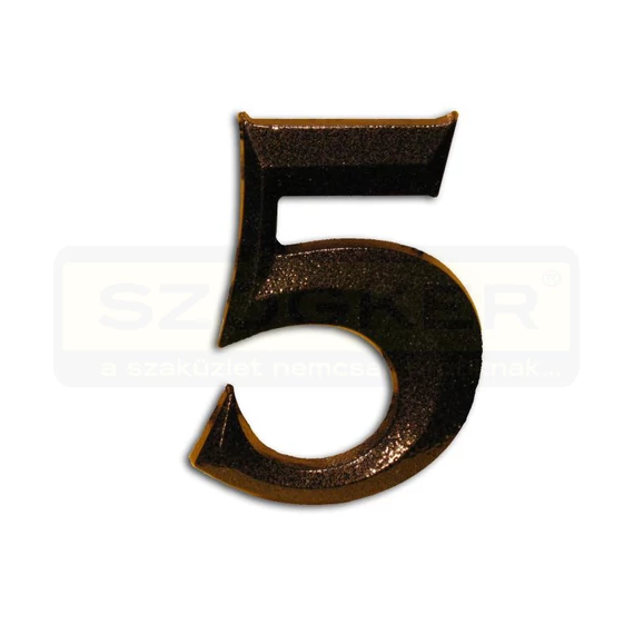 HÁZSZÁM ANTIK-BRONZ ÖNTÖTT 5 ÜTHETŐ CSAPPAL, TIPLIVEL 80mm MAGYAR N°302