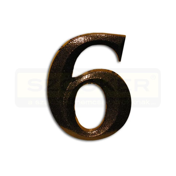 HÁZSZÁM ANTIK-BRONZ ÖNTÖTT 6 ÜTHETŐ CSAPPAL, TIPLIVEL 80mm MAGYAR N°302
