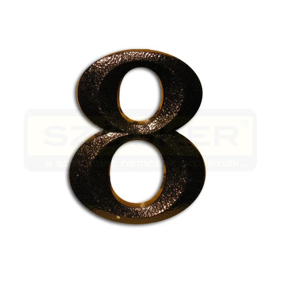HÁZSZÁM ANTIK-BRONZ ÖNTÖTT 8 ÜTHETŐ CSAPPAL, TIPLIVEL 80mm MAGYAR N°302