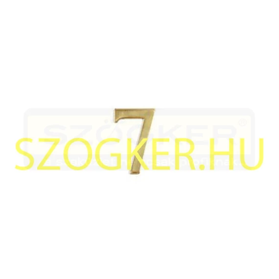 AJTÓSZÁM SÁRGARÉZ 7 SZEGELHETŐ VASTAG 50mm IMPORT