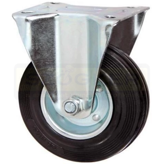 IPARI KERÉK FIX VILLÁS D125mm MAG:155mm FEKETE TALPAS AVO 80A/125x37,5RBSE