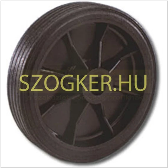 FŰNYÍRÓKERÉK TÖMÖRGUMI D250*50 ÁTMENŐ D20-25 FURATTAL FEKETE IMPORT S3RST111