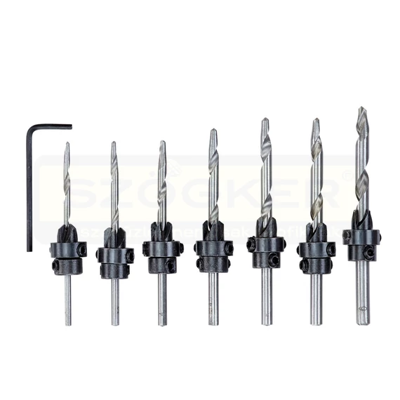 ELŐFÚRÓSZÁR KÉSZLET 3.0-6.0MM MÉLYSÉGÜTKÖZŐVEL 8DB-OS KWB 49513190