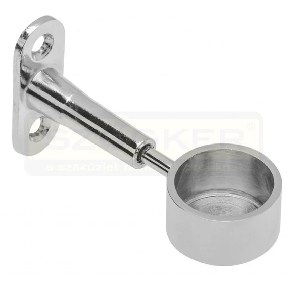 MÁNDLIRÚDTARTÓ KÖZÉPSŐ D25mm CSILLOGÓ KRÓM KEREK ZÁRT GTV MR-WP-011-01