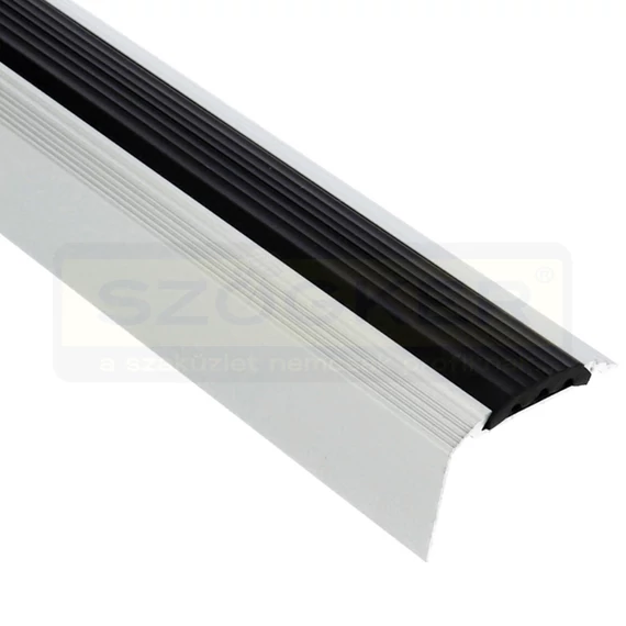 ALU.PROFIL LÉPCSŐ 1200*46mm EZÜST CSÚSZÁSGÁTLÓS IMPORT 34626