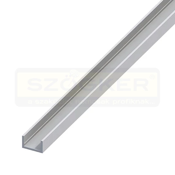 ALU.PROFIL U 10*11.5*1.5/2.5M EZÜST-ELOXÁLT ALFER 08260