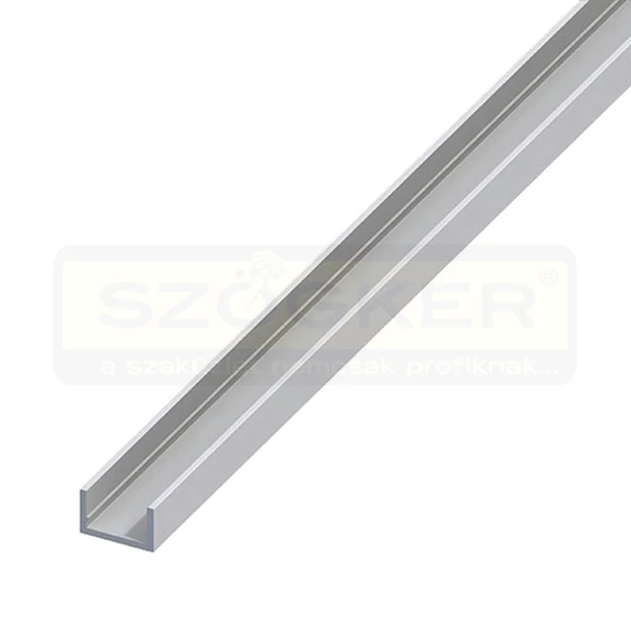 ALU.PROFIL U 10*19.5*1.5/1.0M EZÜST-ELOXÁLT ALFER 01063