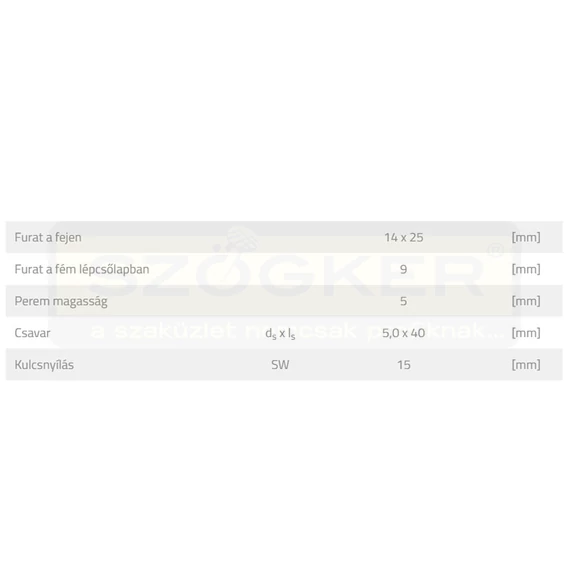 FISCHER 60580 LÉPCSŐRÖGZÍTŐ ACÉLPROFILHOZ TB NYLON MINŐSÉG