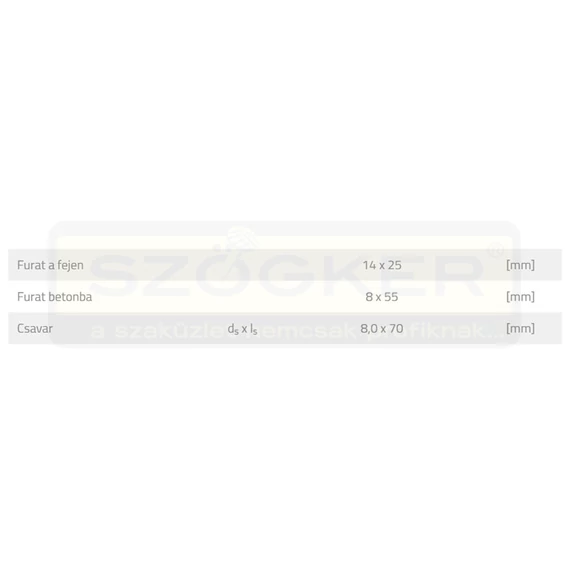 FISCHER 60583 LÉPCSŐRÖGZÍTŐ BETONHOZ TBB NYLON MINŐSÉG