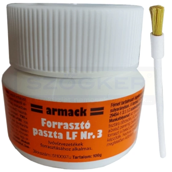 FORRASZTÓ KRÉM ECSETTEL 100G LÁGYFORRASZTÓ PASZTA LF NR.3 ARMACK