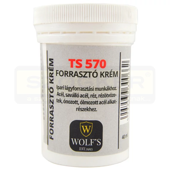 FORRASZTÓ KRÉM 40ml IPARI LÁGYFORR.MUNKÁKHOZ WOLFS TS570