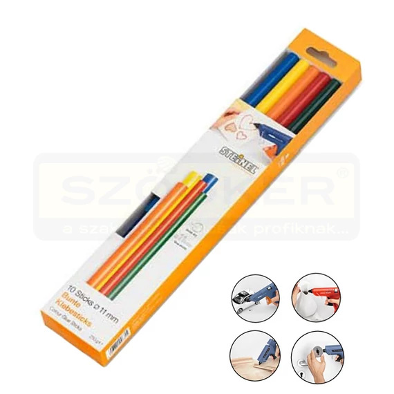 STEINEL 006815 RAGASZTÓRÚD PISZTOLYBA 10DB/CS D11*25cm SZÍNES UNIV. 250GR