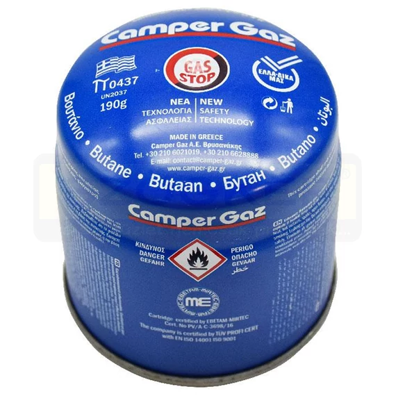 GÁZPATRON KEMPING 190GR PROPANE/BUTAN 1300 CELSIUS PROVIDUS-OXITURBO