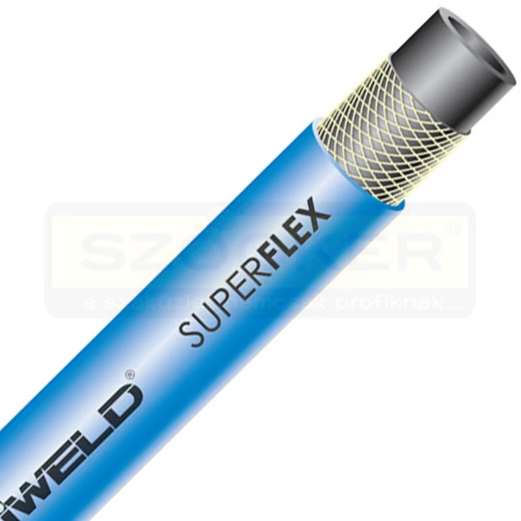 HEGESZTŐTÖMLŐ OXIGÉNHEZ D09 16 KÜLSŐ*3.5mm FAL KÉK IWELD SUPERFLEX 5M/CSOMAG