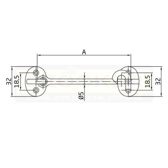 AMIG 6/14189 AJTÓKAPOCS-TALPAS D5/100mm SR. ELLENDARABBAL