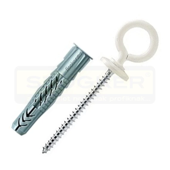 FISCHER 94414 SZEMESCSAVAR D08*50+TIPLI UX FAMENETTEL 8*50 OHW FEHÉR